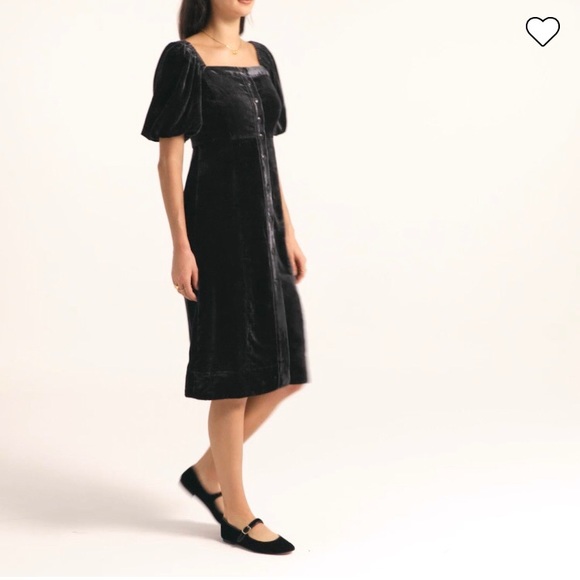 J. Crew Plus size Puff-sleeve velvet dress size 20 - Picture 2 of 7